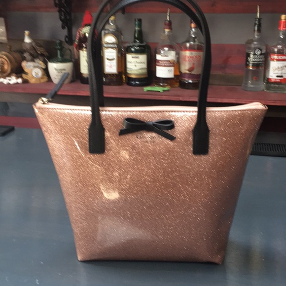 kate spade Handbags - Kate Spade  Glitter Rose Gold Jeralyn wedding
